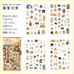 4/24 Sheets Cute Magazine Scrapbooking Stickers Pack DIY Junk Journal Material Decoration Album Diary Stationery supplies