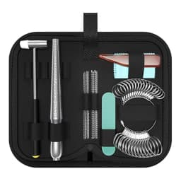 PHYHOO Russian Metal Ring Sizer Set Measuring Ring with Rings Mandrel Sizer Finger Sizing Measuring Stick Ring Jewelry Tools Set