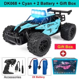 Oike Remote Control Car RC Drift Racing Vehicle Off Road Alloy 2.4G Radio High-Speed Trucks With LED Light Climbing Gift Kid Toy