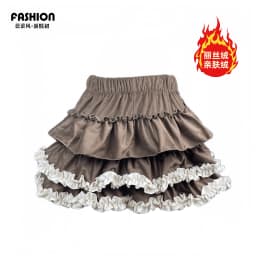 Ballet Style Pumpkin Puff Short Skirt Half-length Flared Skirt with Inner High Waist Elastic Polyester Fiber for Dance...