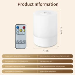 LED Table Lamp Remote Control Reading Light Touch Dimmable USB Rechargeable Lamp Three Colors Bedroom Bedside Lamp Night Light