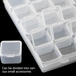 1/6/9/15/30Grids DIY Diamond Jewelry Storage Box Grids Clear Nail Art Rhinestones Tools Beads Display Storage Case Organizer Box