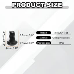4/10/20pcs Pocket Clip Screws T6 Torx Head 2-56UCN 3.5/4.5/6/7.2mm Thread Length Folding Knife Fasteners for Blade Fixing