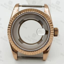 BLIGER 31mm NH05 NH06 Watch Case Fluted Curved Silver Gold Rose Gold Jubilee For Ladies Watch Date Sapphire Glass Waterproof