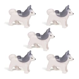 Compatible Animals Building Blocks for Children MOC Golden Hair Police Dog Husky Bulldog Chihuahua Model Bricks Kids DIY Toys 5p
