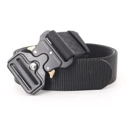 3.8X125cm - Belt Quick Release Outdoor Metal Belt Soft Real Nylon Sports Accessories Men And Women Black Belt