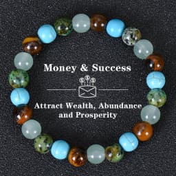 Natural Stone Bracelet Tiger Eye Stone Crystal Wealth Money Success Bracelet Men's and Women's Bracelets 호안석팔찌