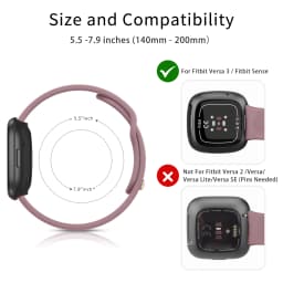 Soft Silicone Strap For Fitbit Versa 1/Versa 2/Versa 3/Versa 4 Band Bracelet For Fitbit Versa Lite/Sense/Sense 2 Strap Wristband