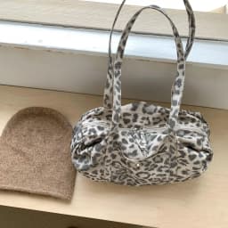 Wild Leopard Print Handbag Large Capacity Tote Bag Minimalist Nylon Women Shoulder Bag Fashion Armpit Bag Retro Satchel
