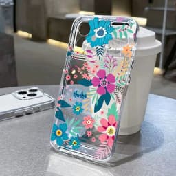 Flower Shockproof Phone Case For iPhone 11 12 13 15 14 16 Pro Max 16E XR X XSmax 7 8 Plus SE Fundas Shockproof Transparent Cover