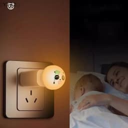 〔YY32〕USB Panda Artificial Smart Voice Controlled Night Light Bedside Camping Plug Use LED Indoor Sleep Lights