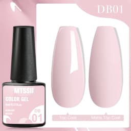 Mtssii 7ml Glitter Rubber Base Gel Polish Gold Sequins Pink White Base Gel Top Coat Soak Off UV LED Nail Art Varnish Manicure