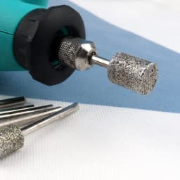 6pcs Diamond Coated Burr Set Grinding Engraving Bit 3mm Shank Cylindrical Rotary File for Stone Carving,DIY,Polishing