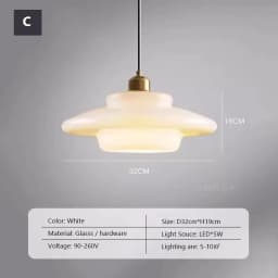 Vintage Glass Pendant Light White For Living Room Dining Room Restaurant Coffee Shop Bar Study Room Indoor Decorative Chandelier
