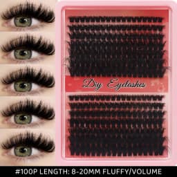 DINGSEN DIY Lash Clusters Thick Segmented Eyelash Extension 60D 80D 100D MIX Lashes Extension Cluster Lashes Individual Lashes