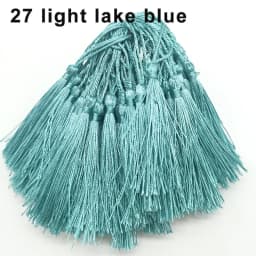 100Pcs Tassels 13cm Silky Floss Bookmark Tassels with Cord Loop Chinese Knot Tassel Fringe Jewelry Making DIY Craft Accessories