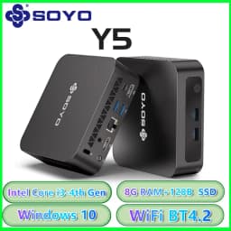 SOYO Mini PC Y5AIR Intel I3 I5 I7 4th Gen CPU 8G RAM 128G ROM HD*2 USB3.0 M.2 Win11Pro/Win 10 Desktop Computer WiFi BT4.2