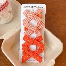 2026 4PCS/Set Kids Hair Clips Gingham Floral Bow Hair Barrettes No Hurt Hair Non Slip Soft Fabric Toddler Girls Accessories Gift