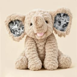 Custom Photo Plush Elephant Personalized Memory Keepsake Gift Jewelry Ornaments