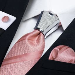 DiBanGu Business Plaid Black Solid Luxury Elegant Silk Ties for Men Designer Tie Buckle Handkerchief Cufflinks Wedding Accessory