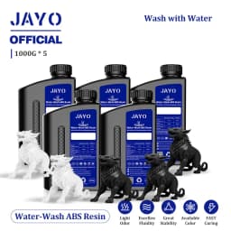 JAYO Water Washable 3D Resin 5pcs/set 3D Printer Resin 405nm UV Standard Rapid Photopolymer Resin for LCD/DLP/SLA 3D Printer