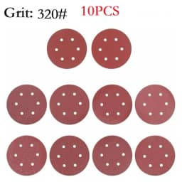 9inch Sandpaper 225mm 6 Hole Sanding Paper 40-2000grit Electric Wall Polisher Furniture Wood Products Grinding Polishing Metal