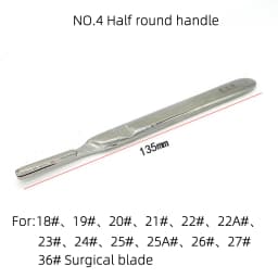 Extra Long Stainless Steel Surgical Knife Handle, 3 # 4 # 7 # 9 # Round Knife Holder for Hobby Carft Carving Model DIY blade