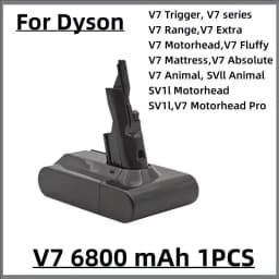 100% New Compatible with For Dyson V10 V8 V11 V15 V7 Series SV07 SV09 SV10 DC62 Vacuum Cleaner Rechargeable Battery
