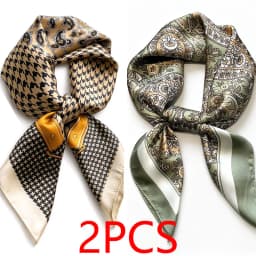 Luxury Silk Scarf Neckerchief Women's Silk Square Scarf Purse Scarf for Women Designer Silk Headscarf SJ01