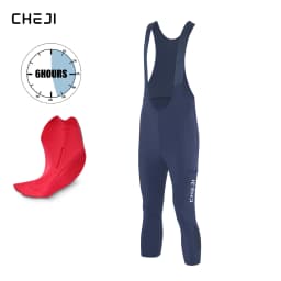 Cheji Men's 3/4 Length Cycling Bib Shorts Quick-Drying Breathable High-Quality Comfortable Fit for Bikers