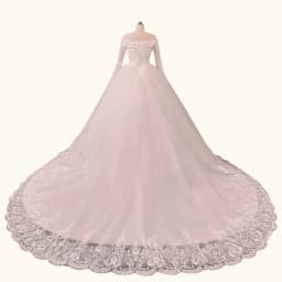 Customized Off Shoulder Plus Size Wedding Dresses 2026 New Luxury Long Sleeve For Bride Dress Wedding Gown Princess Vintage