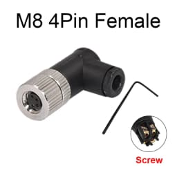 M8 Sensor Connector Waterproof Male&Female Plug Straight Angle Screw Threaded Coupling 3Pin 4Pin