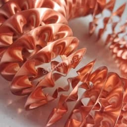 Copper Fin Tube T2 Copper High-efficiency Heat Dissipation Fins ID6-32mm Height 6mm Spiral Electric Heating Tube Pipe 1Meter