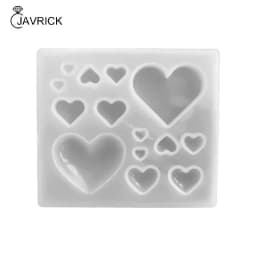 Heart Resin Mold Keychain Silicone Mold Heart Shaped Earring Mold Resin Pendant Mold for DIY Crafts Jewelry Casting Mold