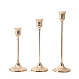 3Pcs/set Tulip Nordic Candlesticks Gold Candlestick Candle Holder Dinner Decor