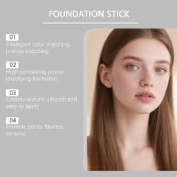Color Changing Foundation Stick Blemish Cover Concealer Moisturizing Skin Brightening Invisible Pores High Coverage Makeup Base
