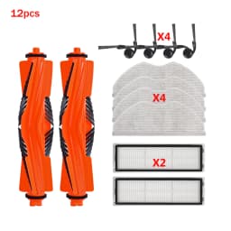For Xiaomi S40 / OV81 Robotic Vacuum Parts Mopping Pad Mop Cloth HEPA Filter Primary Edge Brush Replacement Consumables Kit