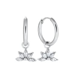 925 Sterling Silver Ear Needle Crystal Zircon Tassel Pendant Hoop Earrings Retro Small Fragrance Style High Jewelry Women Gifts
