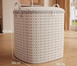 Home Storage Bag Large-Capacity Multifunctional Closet Organizers with Handle and Lids Moving Quilt Storage Basket