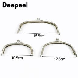 5/10Pcs Silver Smooth Metal Bags Handle 10/12/15cm Purse Frame for Handbag Wallet Clourse Sewing Brackets DIY Bag Accessories