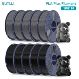 SUNLU 10 Roll PLA Plus/Clear Filament 1.75 Mm +/- 0.02 Mm 1 Kg Spool (2.2 Lbs) Neatly Arranged No Knot Filament Fit Most FDM Pri