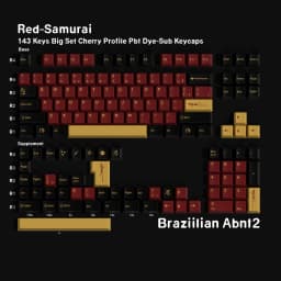 Red Samurai Mechanical Keyboard GMK Keycap Spanish French Russian Arabic Japanese Abnt2 Korean German Cherry Profile PBT Keycaps