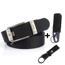 Luxury Metal Automatic Buckle Canvas Belts For Men Thick Tough Nylon Webbing Waistband Outdoor Jeans Pants Tactical Belt Hiking