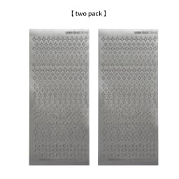 JIANWU 2 Pack/set Simple Bronzing Hot Silver PVC Goo Card Decor Sticker Creative DIY Handbook Scrapbook Collage Stationery