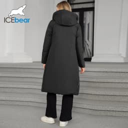 ICEbear Winter 2024 Women's Jacket Reversible High Quality Zipper Hooded Jacket Brand Fashion Parka Women's GWD4682I