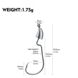 Crank Jig Head Hook 1.75g 2.5g 3.5g 5g 7g 10g 14g Fishing Hook Jigging Lure Hard Bait Soft Worm Fishhook Jig Hook For Fishing