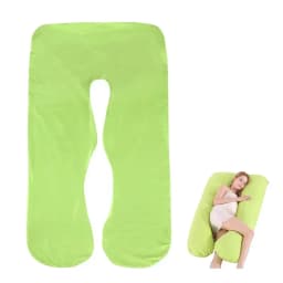 Cotton Pregnant Maternity U-type Body Pillow Case 140/150CM with Removable Washable Cover Sleeping Support for Leg Pillow Cover