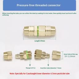 Pressure Hose Adapter Quick Connection Agricultural Spray Pipe Adapter Copper Repair Extension High-Pressure Water Pipe Joint