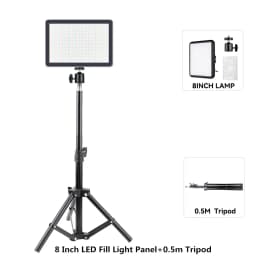 8/12 Inch LED Photography Video Panel Light Photo Studio Lighting Kit For Shoot Live Streaming Youbube With Tripod Stand