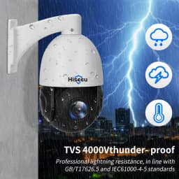 Hiseeu 8MP PTZ POE Camera 30X Optical Zoom Outdoor 2-Way Audio Color Night Vision Street Surveillance IP Camera IP66 Waterproof
